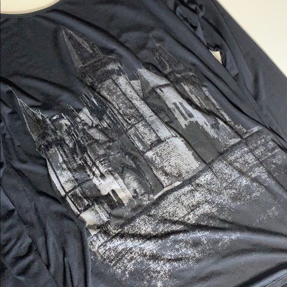 Lez A Lez Drape Back Castle Queen Long Sleeve top large women’s shirt black - Picture 6 of 8